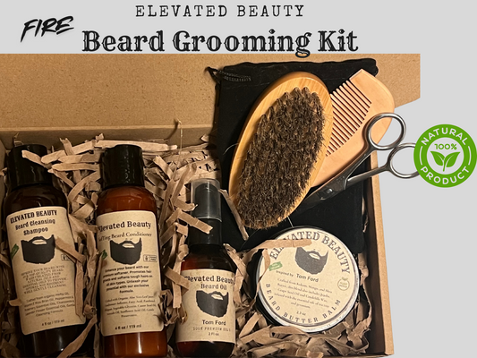 Elevated Beard Kit with Brush/Comb Combo - Elevated Beauty